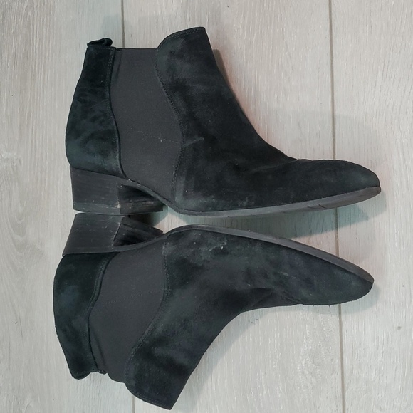 Aquatalia Womens Falco Chelsea Ankle Suede Heels Boots shoes sz 7 - Picture 10 of 13